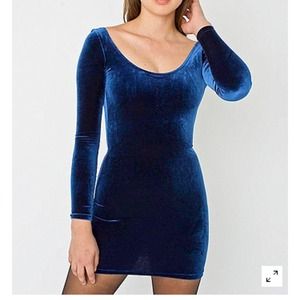 American apparel velvet long sleeve Mini dress