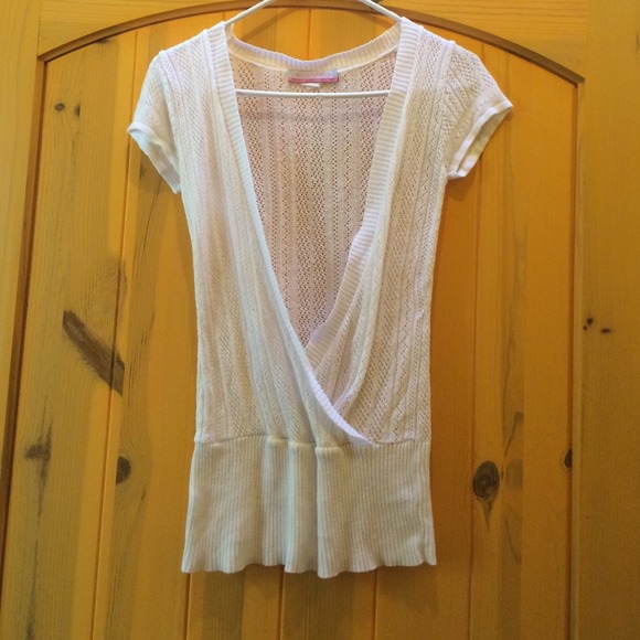 Open knit tee
