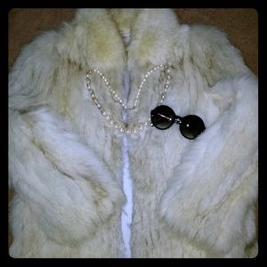 Used vantage  Ivory fur jacket