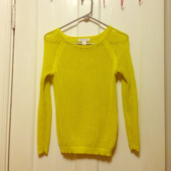 Never worn yellow waffle knit from F21