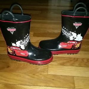 Lightning McQueen rain boots and rain coat
