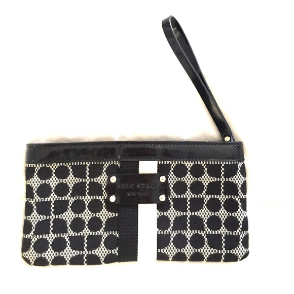 Kate Spade Black and White Wristlet