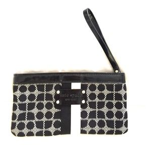 Kate Spade Black and White Wristlet