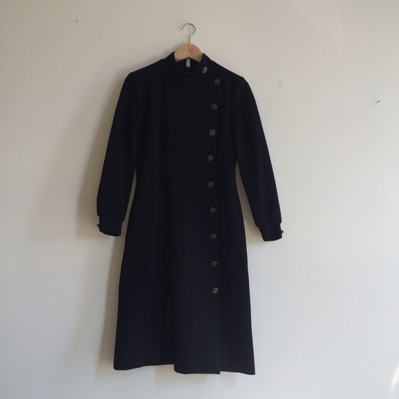 VTG 1970s Military Chic Fitted Dress. ON SALE!!! - Picture 2 of 2