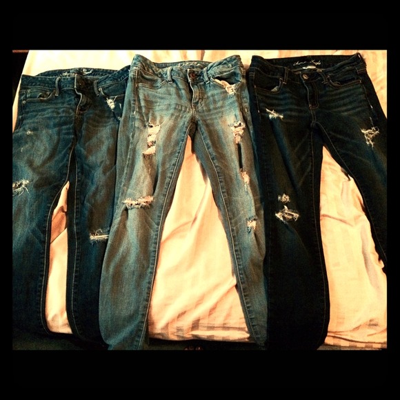 👖Distressed American Eagle skinny jeans👖