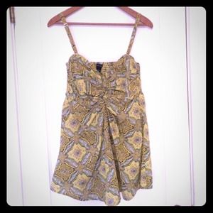 *SOLD* Moda International Paisley Ruched Tube Top