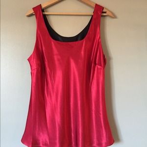 Reversible satin top