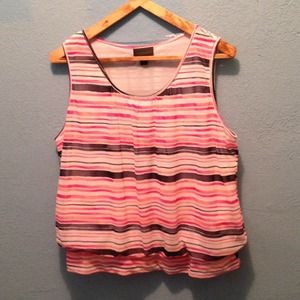 Striped sleeveless blouse, worn once.