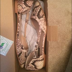 Zara snake skin flats
