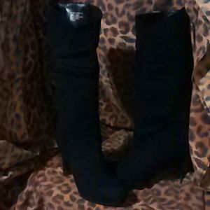 Tall black size 8 1/2 boots