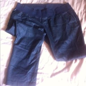 XL Dark Blue liz lang Maternity pants; 35" Long