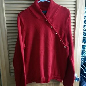 Ralph Lauren heavy sweater with gold buttons