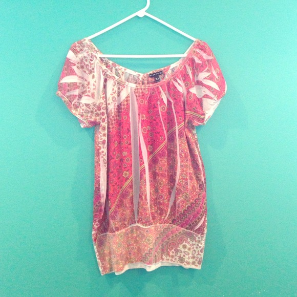 F.A.N.G. Warm Color Floral Print Top