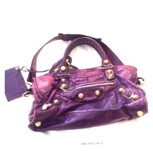Balenciaga Giant City in Purple, 100% Authentic