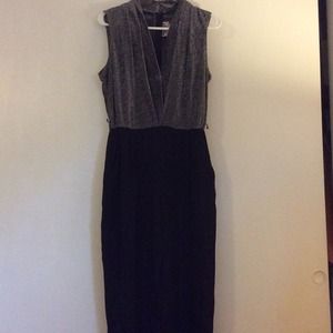 LAST CHANCE Vtg 70s silver & black jumpsuit sz 10P