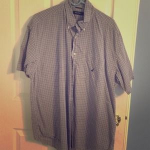 Men's nautica short sleeve dress shirt.