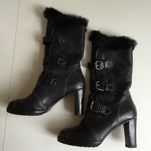 Henry Beguelin leather and fur boots - chic!!