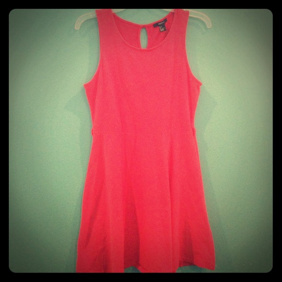 Forever 21 mid-thigh Orange-red cute dress