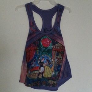 Disney Beauty & the Beast tank purple