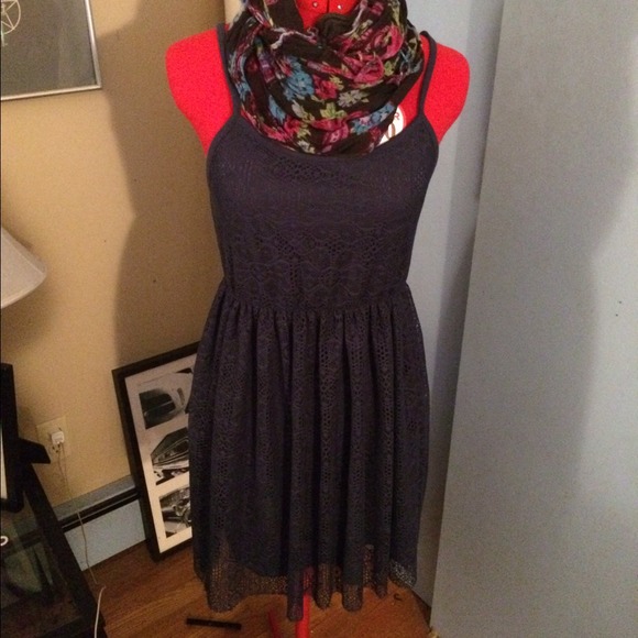 Dark blue lace summer dress