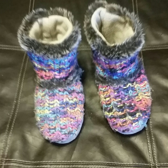 Fur slipper boots