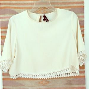 For Love & Lemons Silk Crop Top