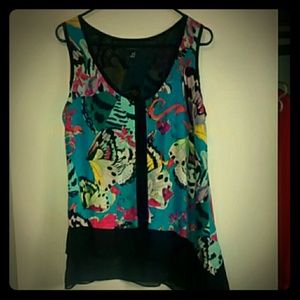 Nicole Miller printed sleeveless top