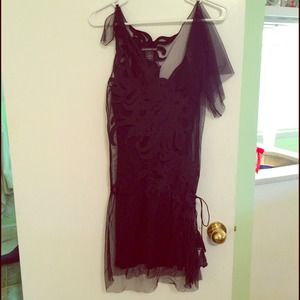 Pictures do not do justice!!! Sheer overlay dress!