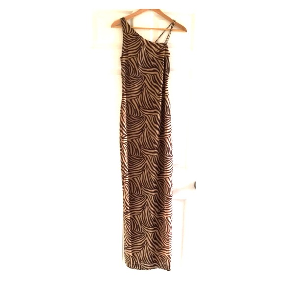 Cache long gold dress
