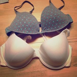 Forever 21 bras. White & dot. 36C. Never worn.