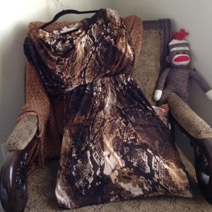 Exotic print flirty dress