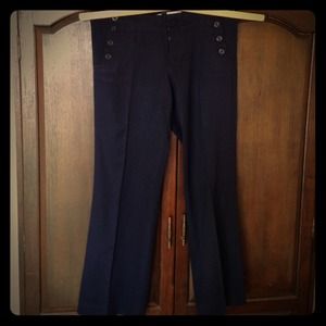 Gap navy blue trousers with side buttons
