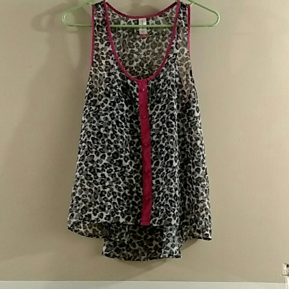 CHEETAH SHEER TOP!