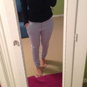 Baby blue slouchy chinos