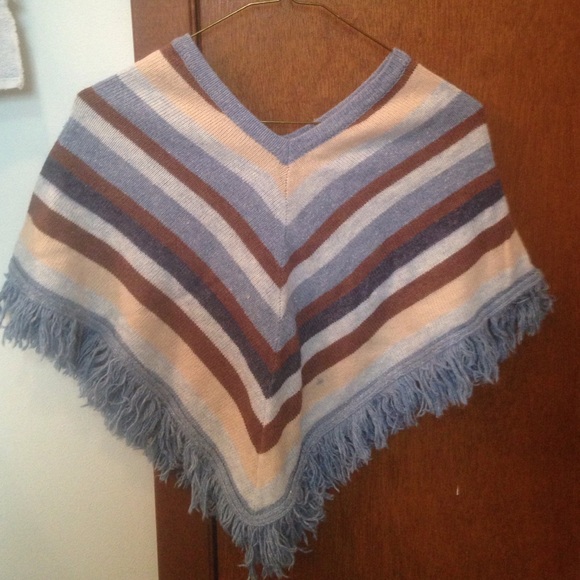 Striped pancho