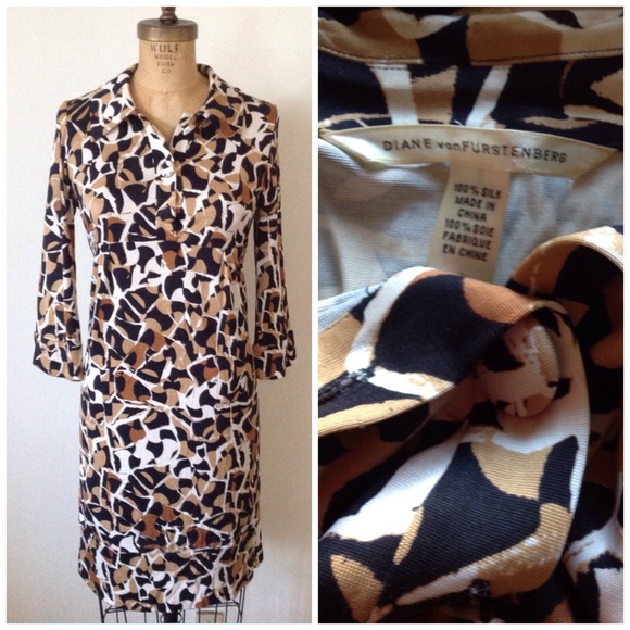 SOLD DVF Diane Von Furstenberg silk dress size 6