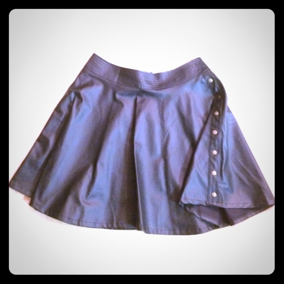 Black Pleather Skirt