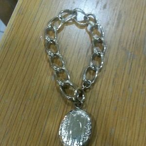 Gold tone locket bracelet