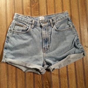 Calvin Klein High Waist Cut Off Denim Shorts