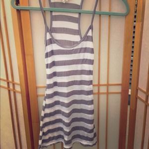Cute grey and white simple tank