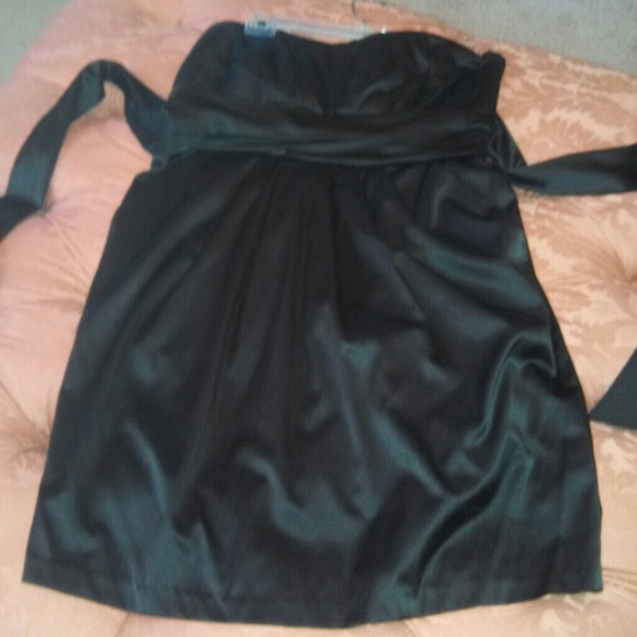 FINAL PRICE  Black satin cocktail dress