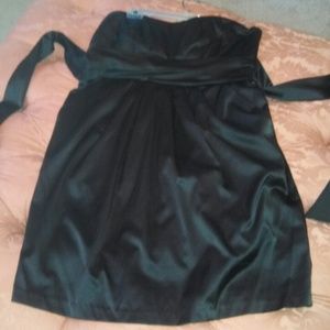 FINAL PRICE  Black satin cocktail dress