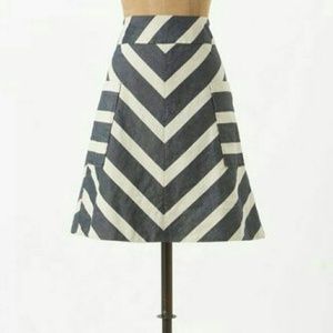 Anthropologie Postmark Endpoint Chevron Skirt