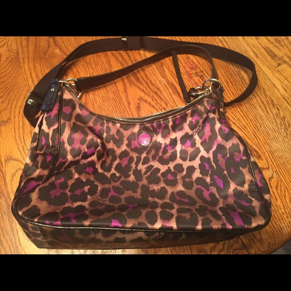 Authentic leopard print Coach purse