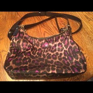 Authentic leopard print Coach purse