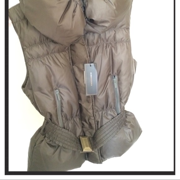 ✨✨SALE✨✨BCBG MAX AZRIA OLIVE NYLON QUILT VEST - Picture 4 of 4