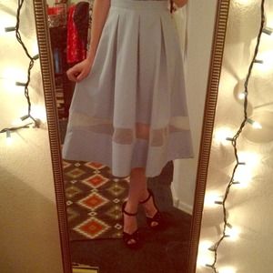 Light blue Topshop midi skirt