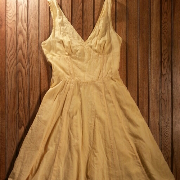 Gap Yellow Linen Dress