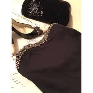 Zara black strapless dress