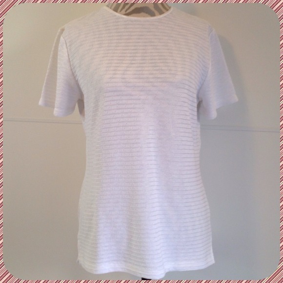 Bright White Lite Sweater Top w/Side Slits